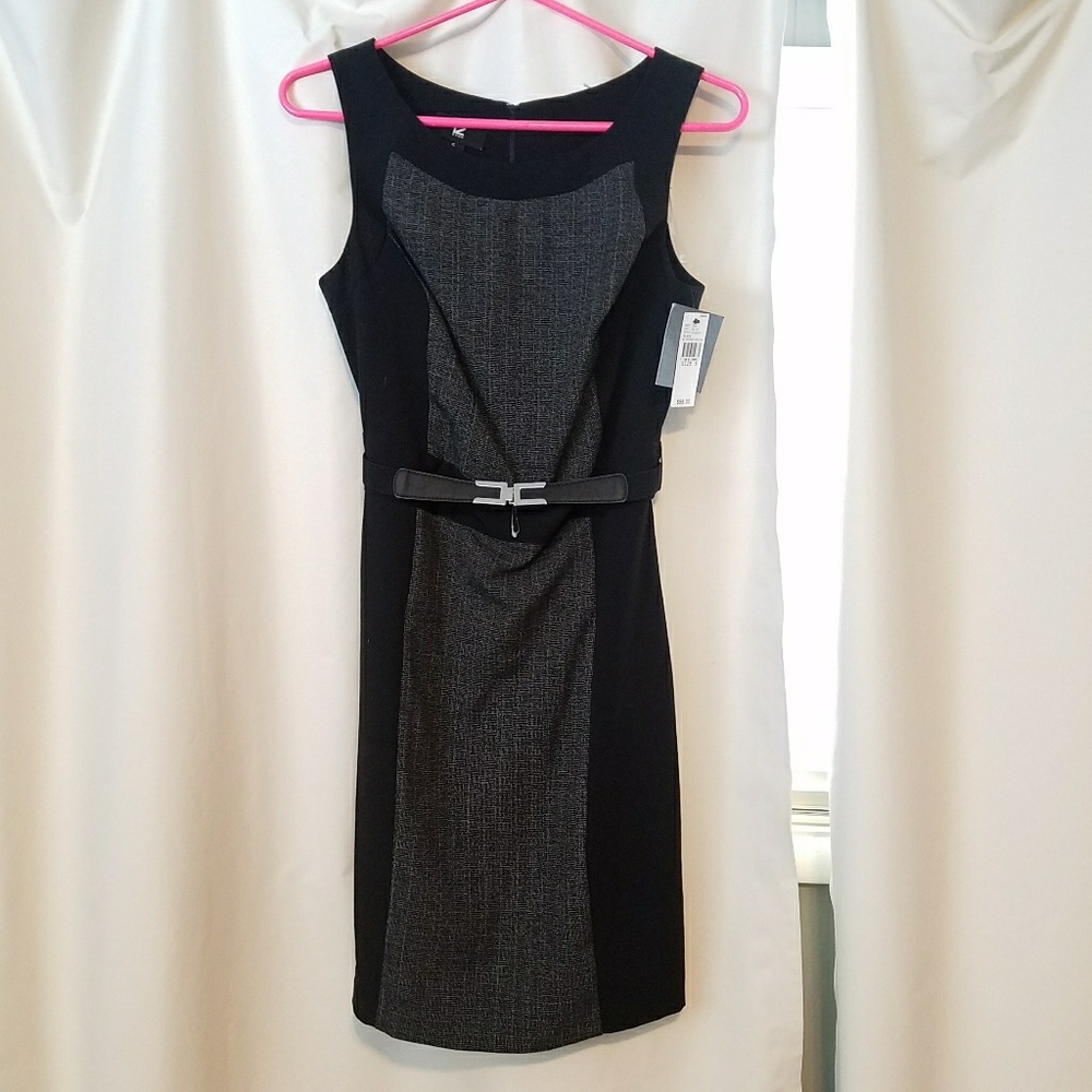 Black and Gray Professional Work Dress